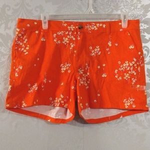 a.n.a Orange Floral Women's Shorts